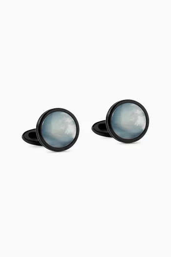Purezza Cufflinks in Mother of Pearl & Metal