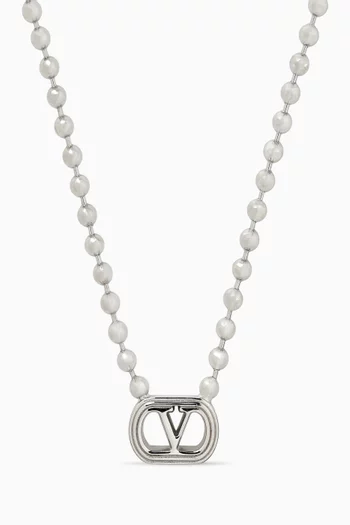 Oval Necklace in Metal