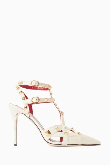 حذاء كلاسيك ستادي بكعب 100 مم جلد جدي