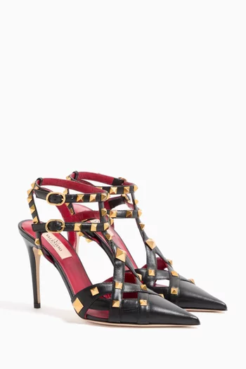 حذاء كلاسيك ستادي بكعب 100 مم جلد جدي