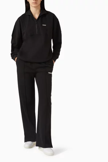 Wide-leg Sweatpants in Cloud Fleece