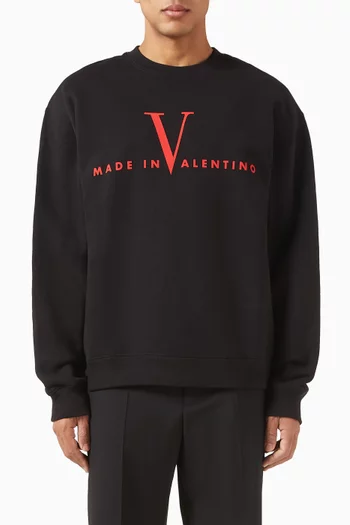 Made in Valentino Print Sweatshirt in Cotton