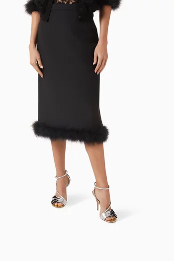 صندل نودين بكعب 100 مم شمواه وجلد نابا لامع