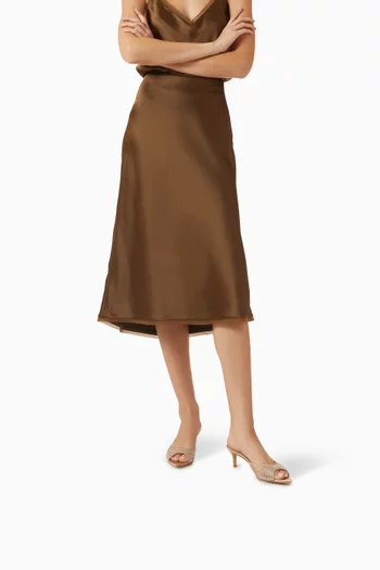 حذاء أنيسة مفتوح من الخلف مزين بالكريستال وكعب 55 مم قماش شبكي