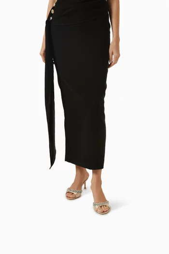 حذاء يازمين مفتوح من الخلف ومرصع بالكريستال بكعب 70 مم ستان