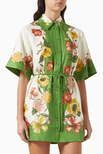 فستان رين قصير بحزام