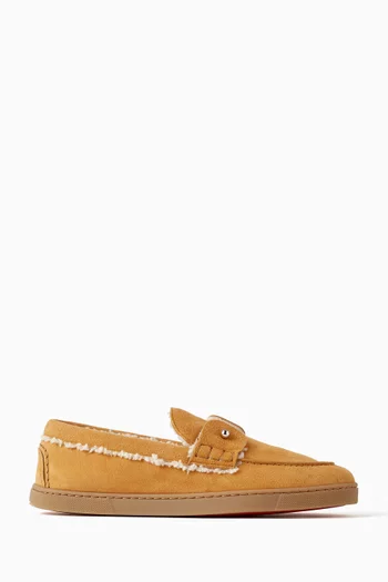 Chambeliboat Shearling Boat Shoes in Calf Leather