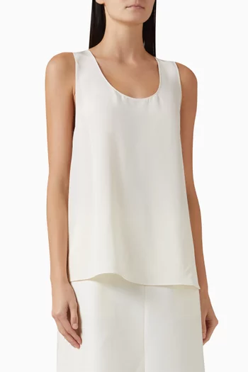 Scoop-neck Top in Mulberry Silk