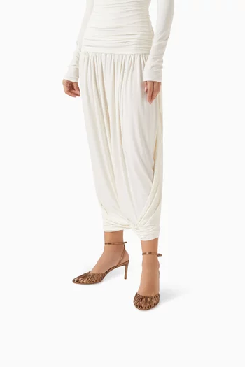 صندل شير بكعب 80 مم جلد لامع