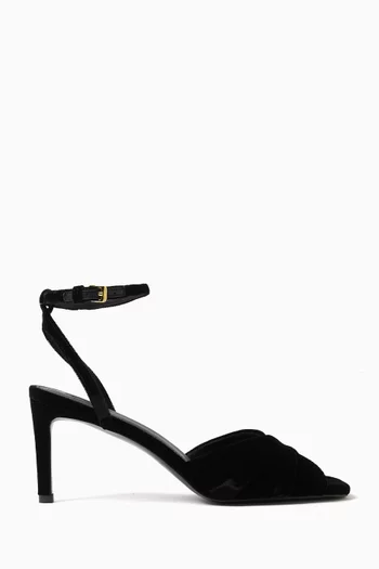 Twist 80 Sandals In Velvet
