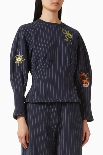 Barrel Pinstripe Sweatshirt