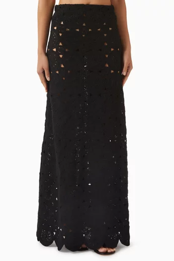 تنورة طويلة كروشيه