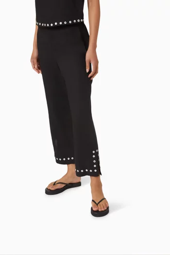 Lily Platform Flats in Leather