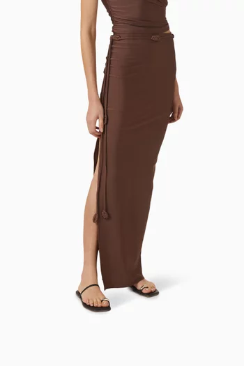 حذاء مفتوح كوليت بكعب مسطح جلد