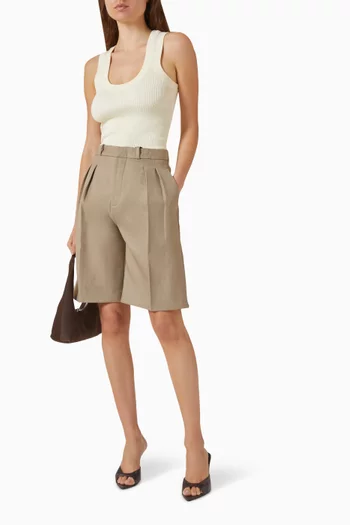 Liane Ribbed Tank Top in Cotton