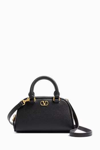 حقيبة بولينغ ميني بشعار الماركة جلد عجل حبيبي