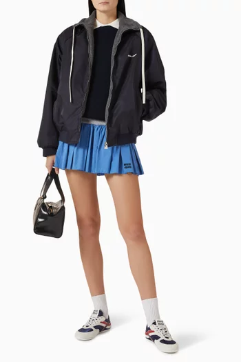 جاكيت بومبر قماش غازار معالج وصوف