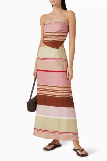 Ebbe Striped Top in Linen