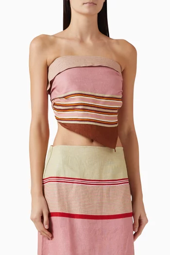 Ebbe Striped Top in Linen
