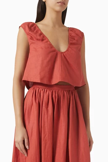 بلوزة بيرلا قصيرة