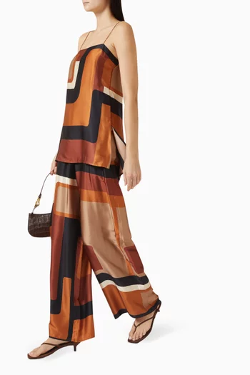 Jensen Wide-leg Pants in Viscose Blend