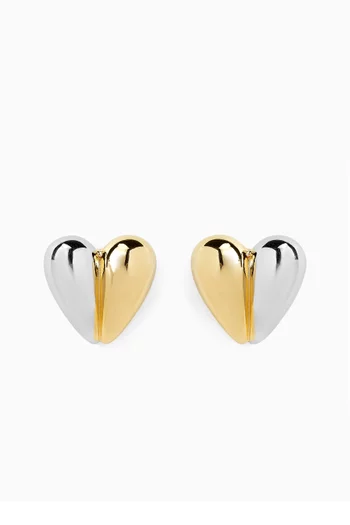 Heart Two-tone Earrings