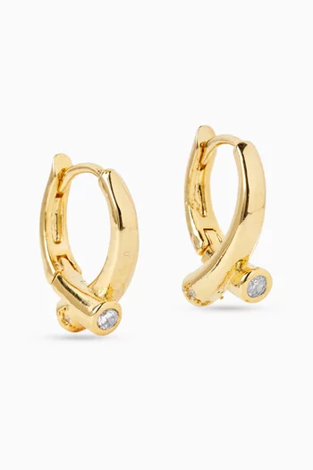 Hoop Earrings in Gold-plated Brass