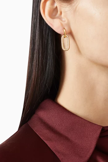 Link Drop Earrings in Gold-plated Brass