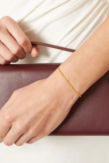 Crystal Chain Bracelet in Gold Vermeil