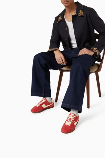 Windspin Low Sneakers in Suede & Leather