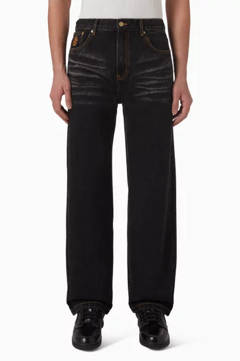 بنطال مزين برائد فضاء دينم