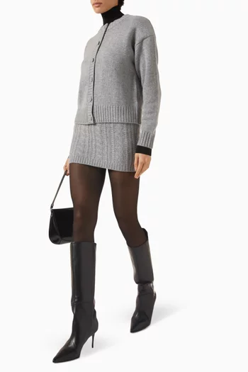 Cable-knit Mini Skirt in Cashmere