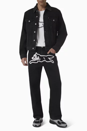 Spray Paint Running Dog Jeans in Denim