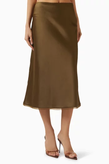 Bias-cut Skirt in Satin