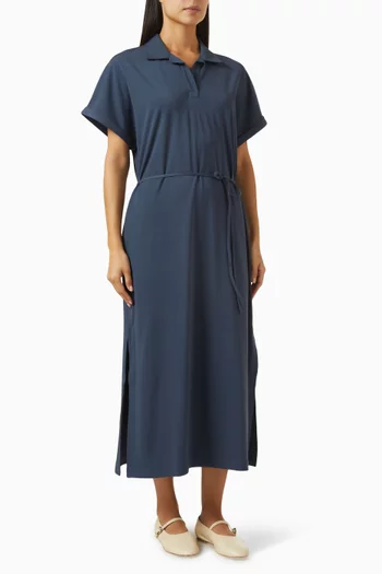 فستان بياقة بولو وحزام