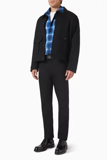 Relaxed-fit Check Shirt in Wool-blend