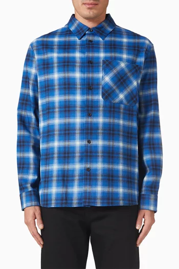 Relaxed-fit Check Shirt in Wool-blend