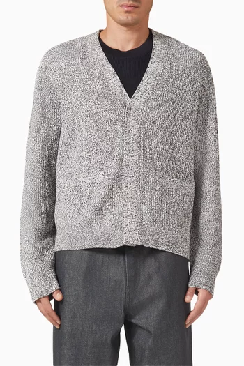 Flecked Zip Cardigan in Knit