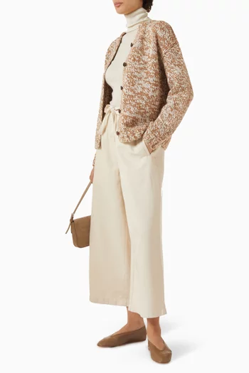 Chunky Cardigan in Flecked Wool