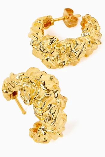 Multi-wave Hoop Earrings in Gold-plated Metal