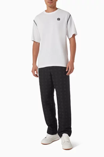 تي شيرت مطرز بشعار زهرة بوكي 2.0‏ قطن