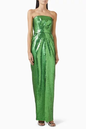 فستان سهرة أيتا مطرز بالترتر