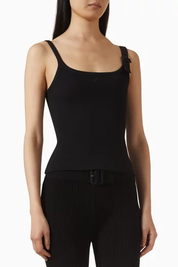 Buckle 90s Tank Top in Rib-knit