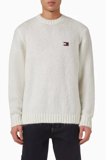 Cosy Texture Badge Sweater