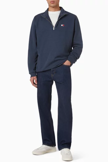 Quarter-Zip Jumper in Cotton-blend