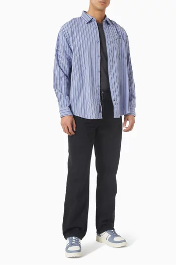 تي شيرت بشارة بشعار الماركة قطن