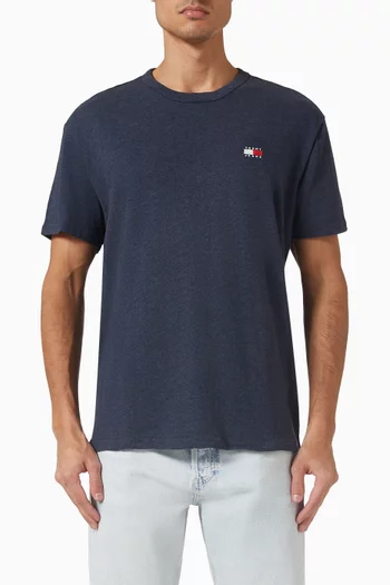 تي شيرت بشارة بشعار الماركة قطن