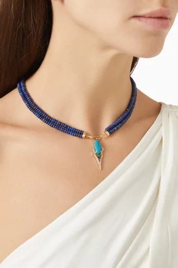 قلادة كاسباه ذهب أصفر عيار 18