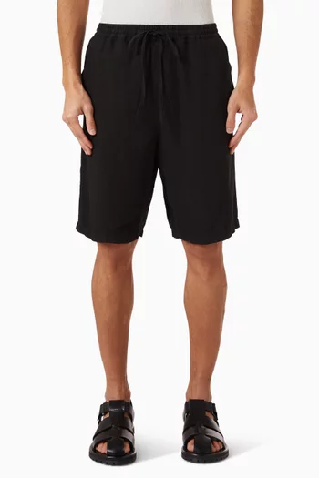Elasticated Bermuda Shorts in Linen