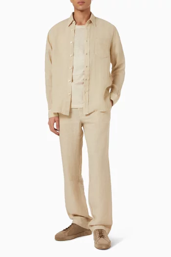 Elasticated Waist Pants in Linen